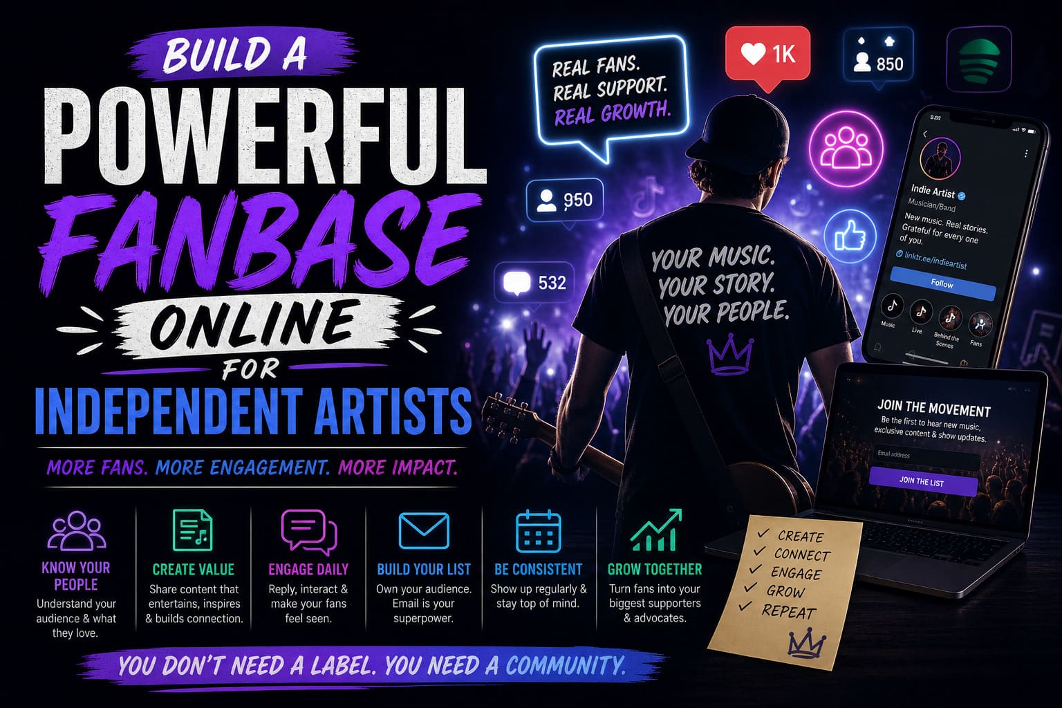 Build a Powerful Fanbase Online for Independent Artists